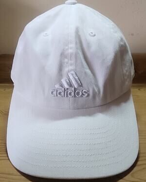 Adidas Baseball Cap Adjustable White Cotton Climalite Strapback Hat